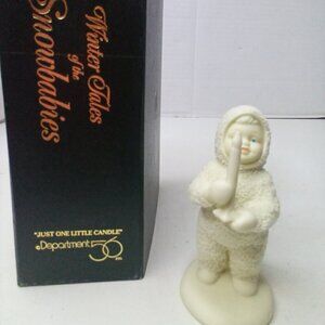 Department 56 Winter Tales Snowbabies Just One Little Candle Figurine Christmas